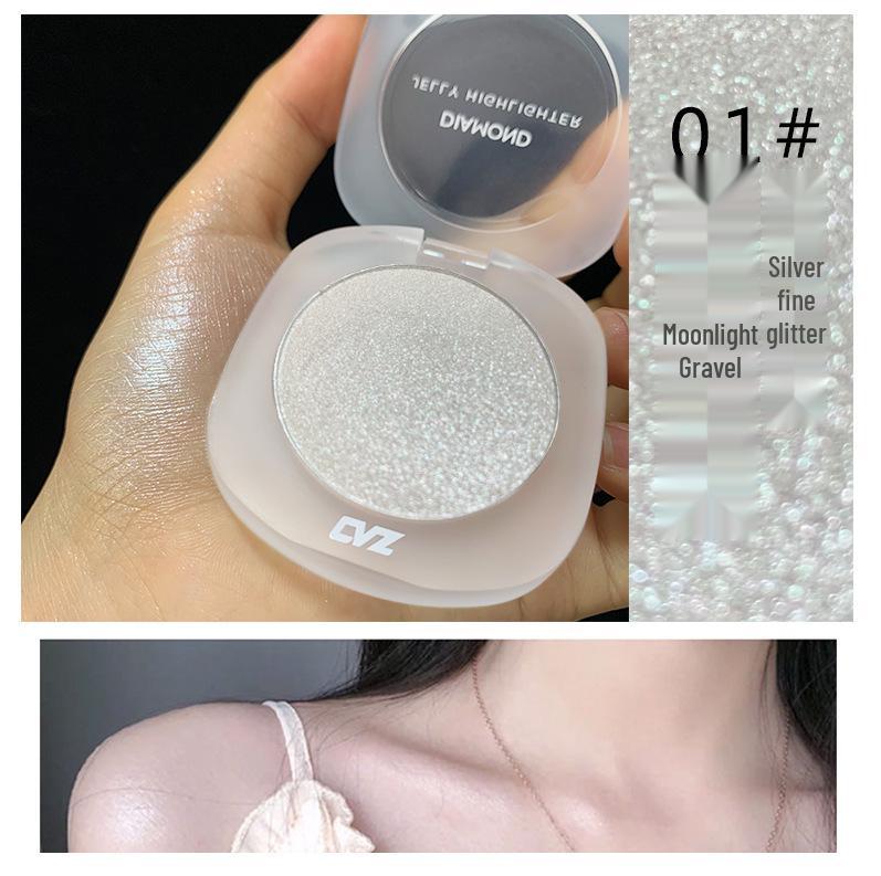 Poudre Illuminatrice CVZ Galaxy Shimmer: Bronzer Nacré Tridimensionnel pour un Éclaircissement Naturel.