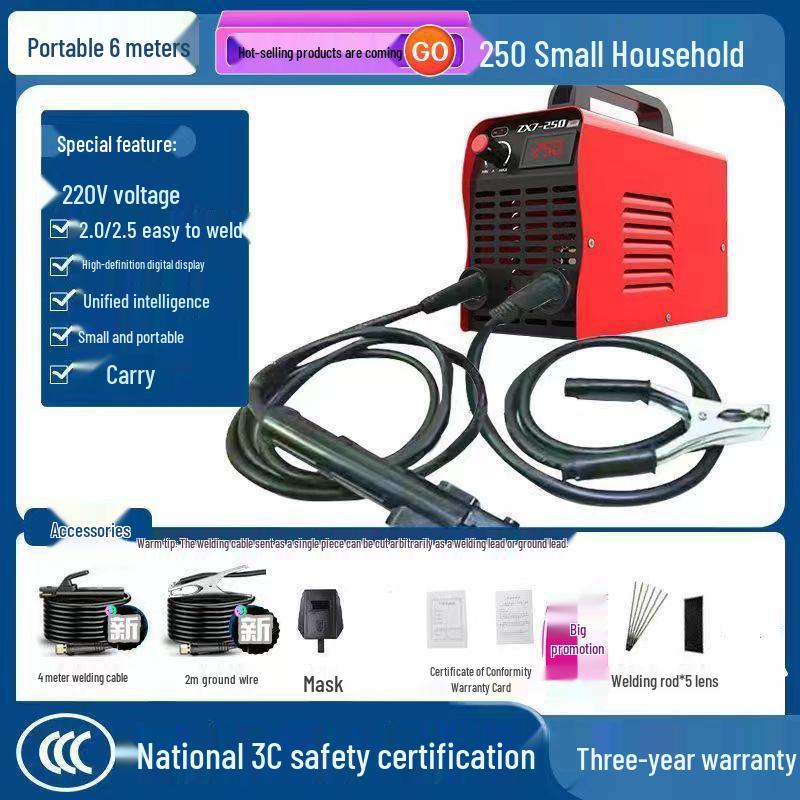 Portable All-Copper 220V Mini Electric Welder, Two-Phase, 250-400A, Automatic Full Set