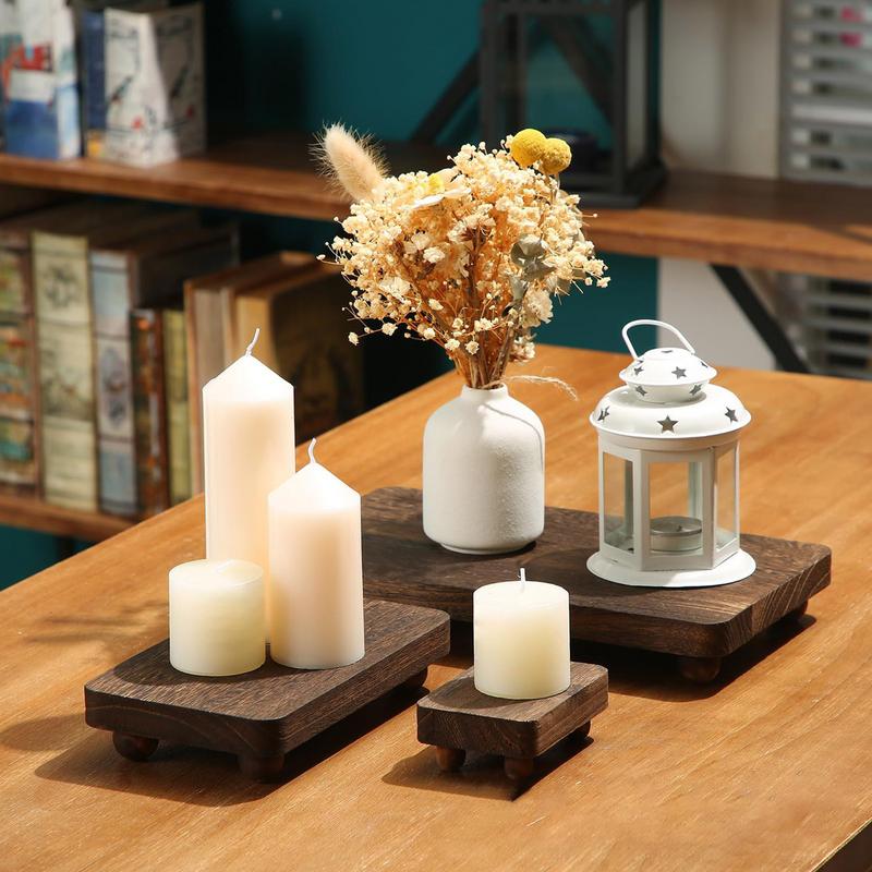 Wooden Display Stand Square Wood Modern and Stylish Wood Stand For Home Decoration Organizer Rack for Aromatherapy Candle