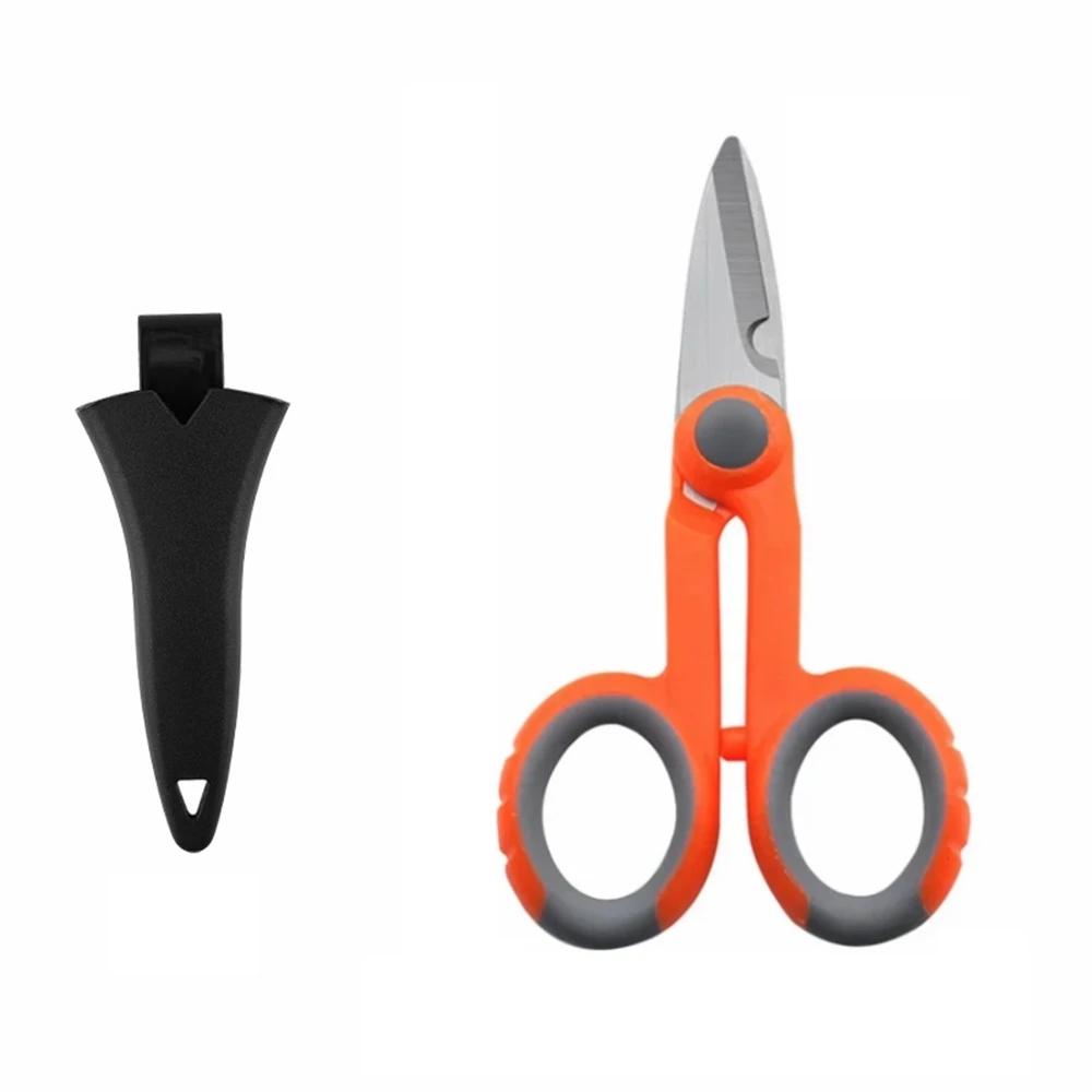 

Аксессуары для рыболовных ножниц из нержавеющей стали, переносные ножницы электрика, плоскогубцы для резки лески из полиэтилена, ручные инструменты для ловли карпа