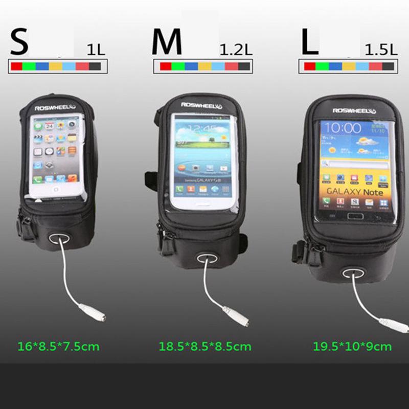 Waterproof Cycling Bike Bicycle Front Frame Tube Shock Absorption Padded Bag Case for Cell Phone