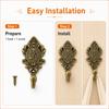 Xiaomi 2PCS Vintage Wall Hooks Decorative Metal Coat Hook Antique Clothes Hanger Towel Hat Bag Robe Holder for Bathroom Bedroom Hall