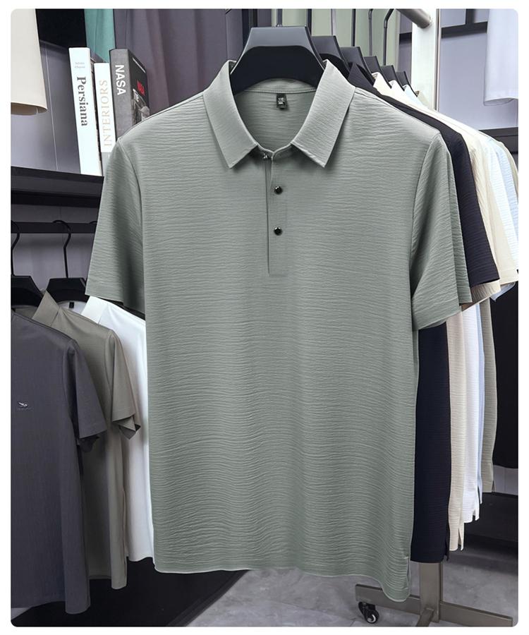 [Simple and neat, not flashy] Jinammonia high elasticity men's daily casual polo shirt