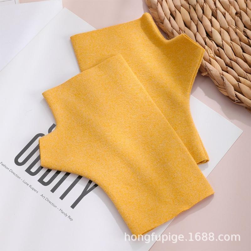 Half finger thermal gloves, heat storage German velvet windproof gloves, flexible writing mittens, cute girls' cold-proof gloves