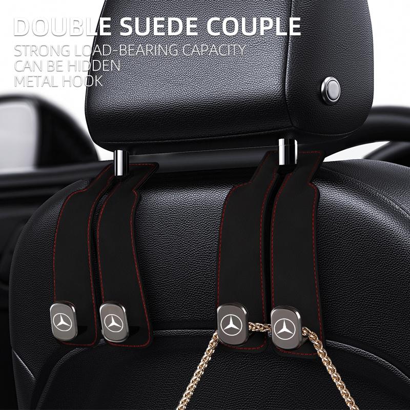 CSG1 Car Purse Hook PU Leather Double Metal Universal Hanger Car Seat Hooks For Mercedes-Benz W108 W124 W126 W140 W168 W169 W176