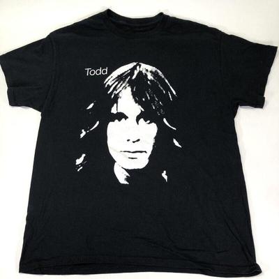 Vtg Todd Rundgren chanteur coton lourd noir toutes tailles t-shirt pour hommes Sg064