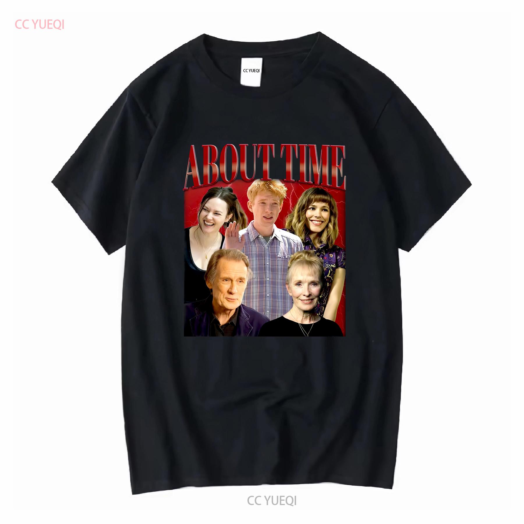 

About Time T Shirt Movie Merch Actors New Vintage long or short sleeves vintage Washed Breathable Versatile Stretched M чорний