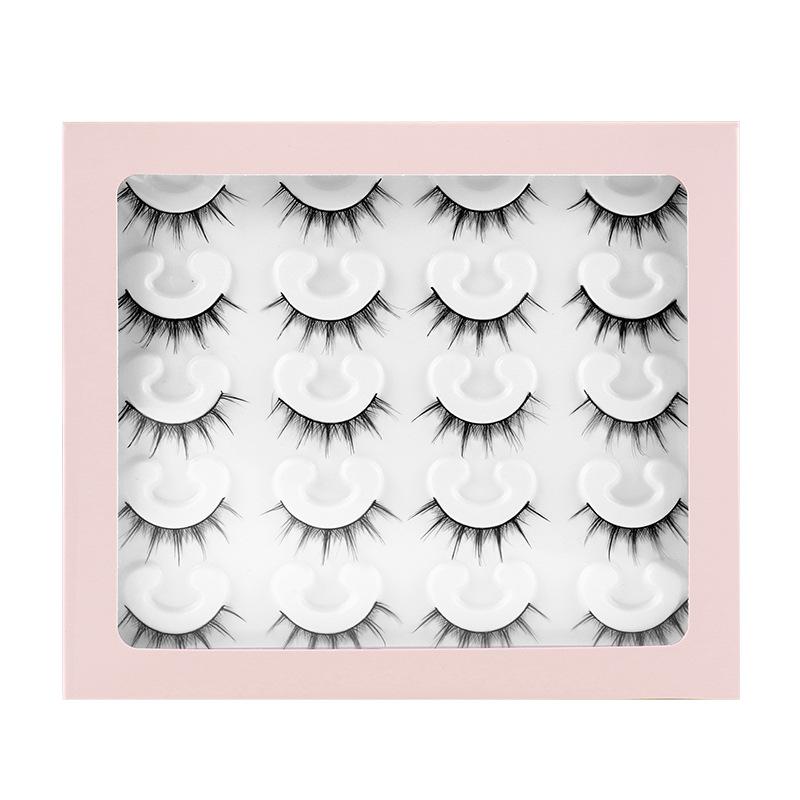 New Product 10 Pairs Of Fake Eyelashes Mink Curly Thick Simulation Natural Short Eyelashes