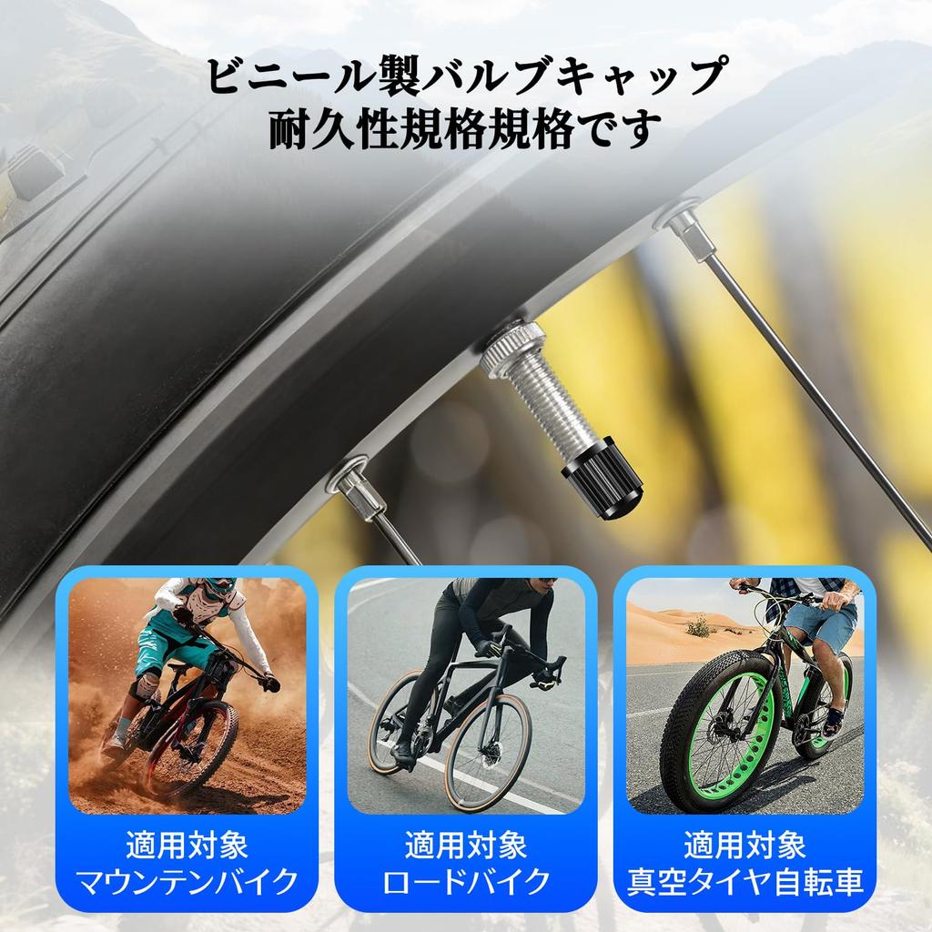 Bicycle Tire Cap 20 Pieces Tire Valve Cap Black Durable