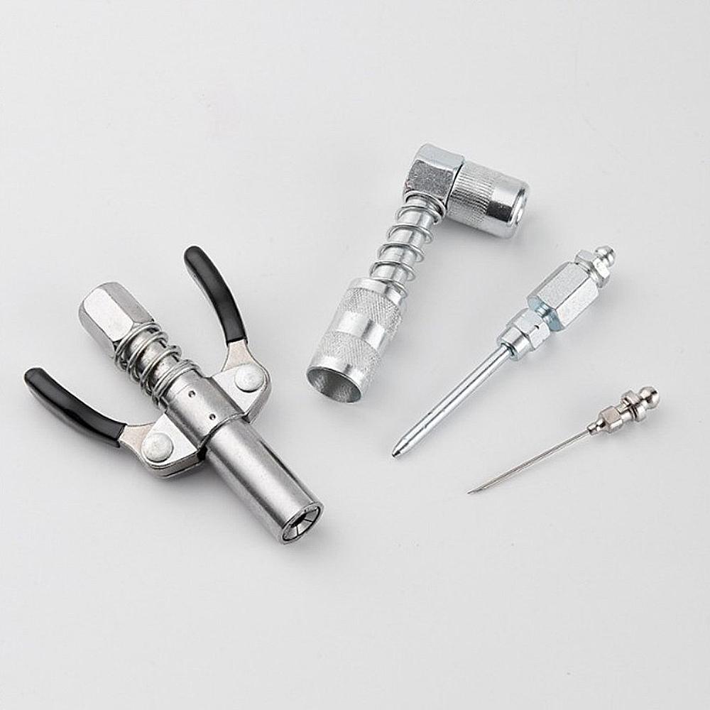 

Self Locking High-pressure Oil Injection Nozzle Set, Locking Clamp Type Grease Gun Nozzle Head 90 Degree Grease Nozzle