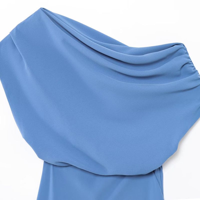 Kaslead New Arrival Women's Clothing Fashion Style Fashion Silm Slant Shoulder Waist Minimalist Long Skirt 87096352