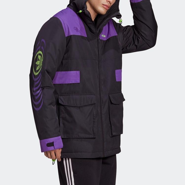 Adidas Originals Graphic Hooded Jacket Men Jackets Black GJ6721