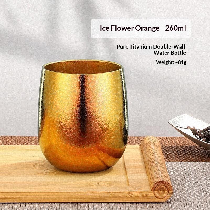 Pure Titanium Water Cup Double Wall Titanium Mug Lightweight Insulated Beer Tea Tumbler For Home Office Daily Drinking