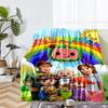 Cocomelon Theme Printed Blanket - Perfect for Couch, Bed, Travel & Outdoor Use | Machine Washable, Cozy & Durable.