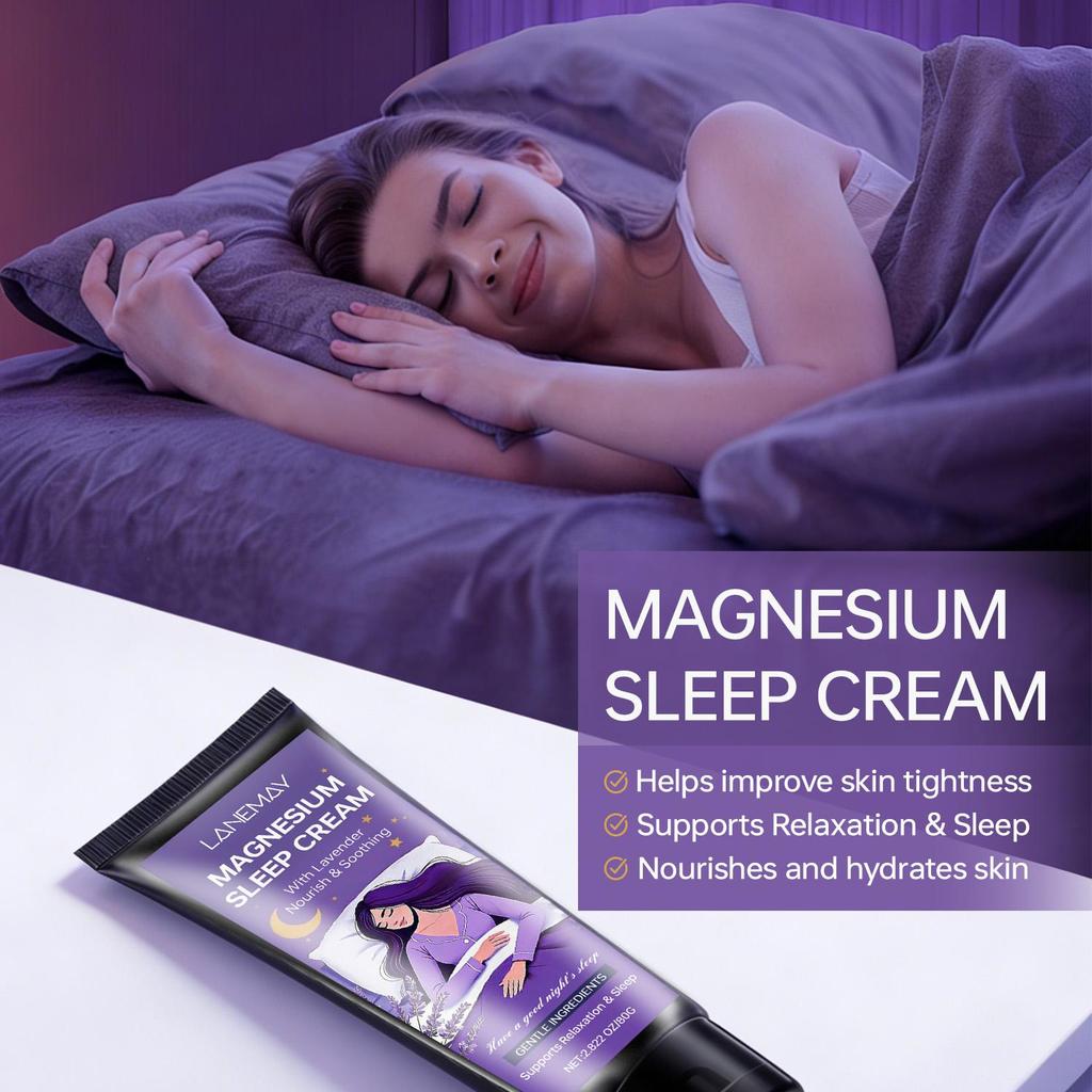 Magnesium Sleep Cream-Helps Improve Skin Tightness-Supports Relaxtion & Sleep-Nourishes And Hydrates Skin-60g