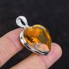 Faceted Citrine Pendant Natural Gemstone Pendant 925 Sterling Silver Pendant Beautiful Citrine Jewelry Handmade Dainty Pendant Gifts For Her