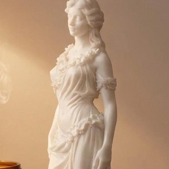 3D Printed Goddess Figurine Elegant Greek Goddess Statue Roman-Style Female Sculpture for Office Living Room Desk Shelf Decor