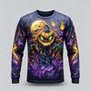Men's Long Sleeve T-Shirt Halloween Pumpkin Clown 3D Print Crew Neck Horror Streetwear Tops