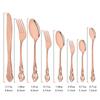 6/8/32Pcs Western Edelstahl Besteck Set Rose Gold Geschirr Küche Geschirr Messer Gabeln Löffel Utensilien