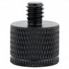Adapter Sleeve Reduction 1/4" To M8 Tripod Black for 20 Mm Lamp Stand