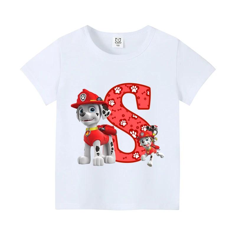 PAW Patrols Children Short Sleeve T-shirt Summer Kids Cartoon Printed Clothing Boy Casual Cotton Tee Girl Anime Cute Tops Gifts
