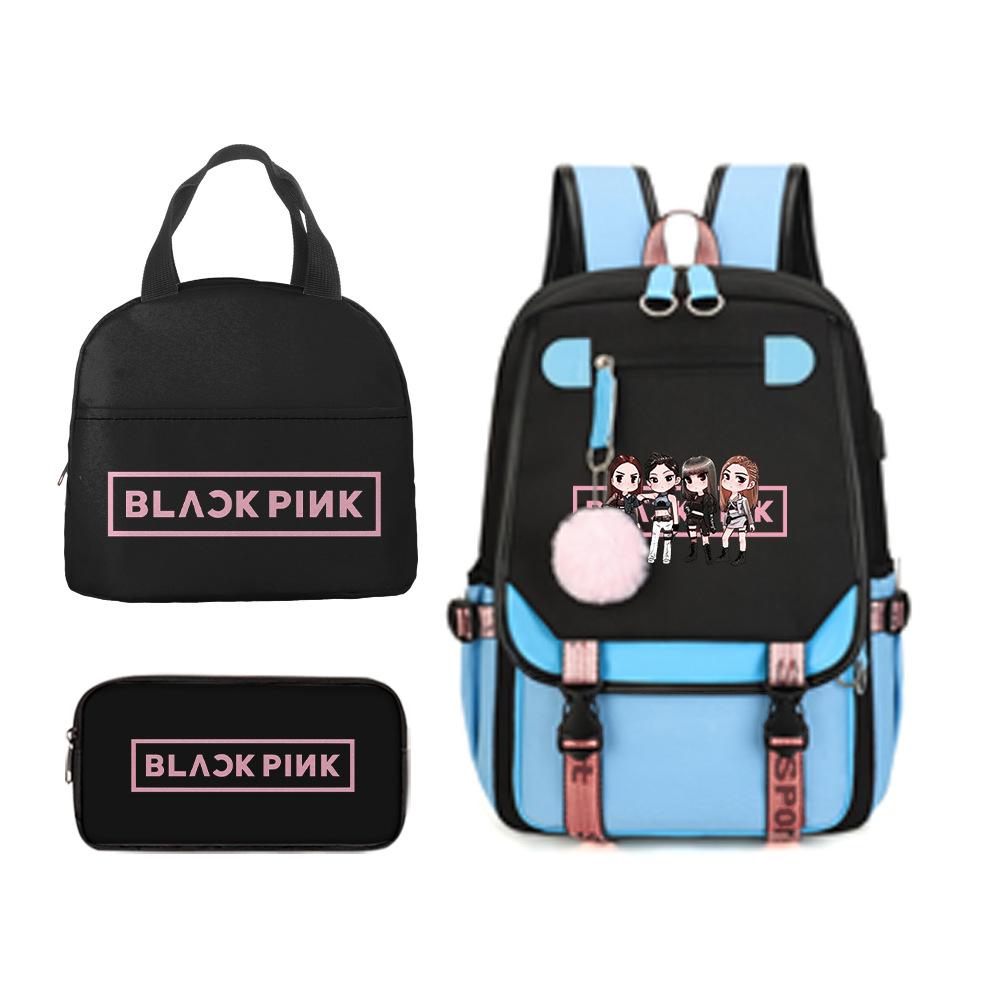 School Season Student Schoolbag Digital Printing Polyester Backpack Cartoon Satchel Pencil Case