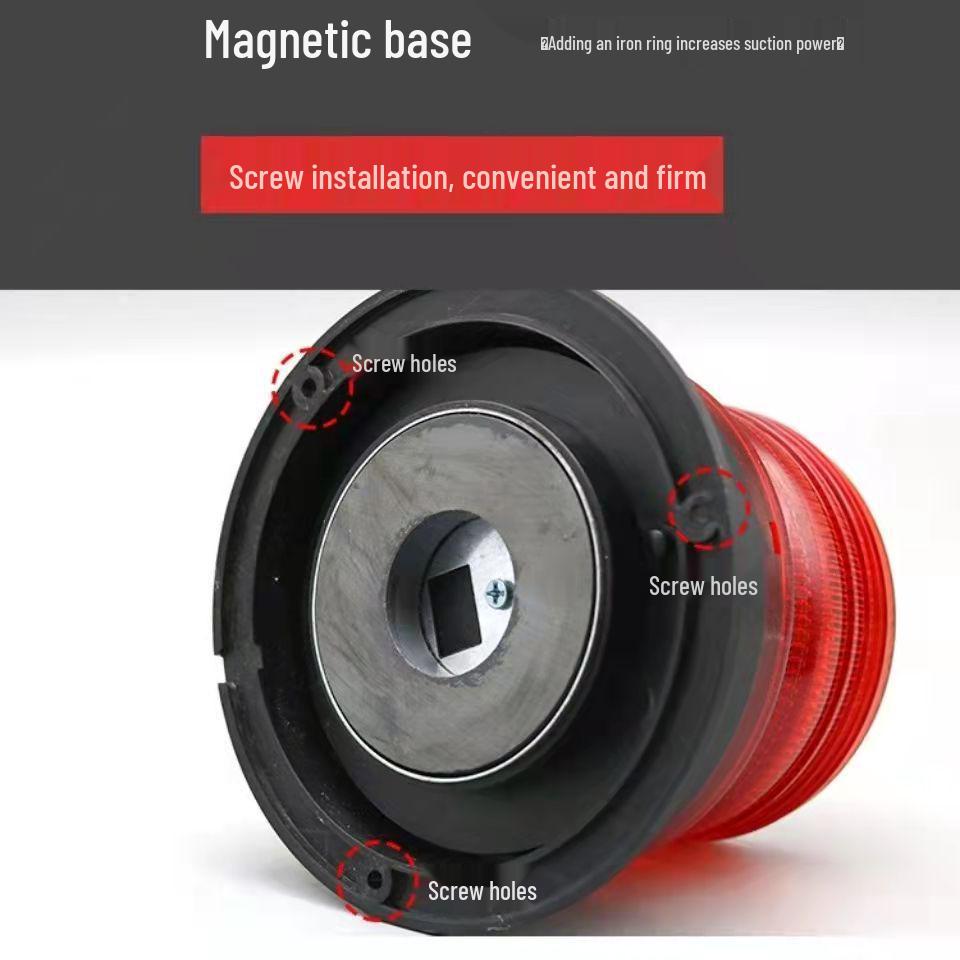 Car Solar Magnetic LED Flashing Light - Night Signal & Warning Lamp