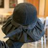 Summer women's hat knitted hollow vinyl PU sunscreen basin hat versatile candy color glossy fashion bucket hat