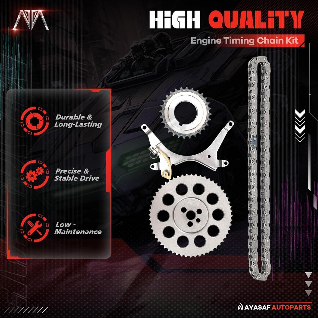 MAYASAF Engine Timing Chain Kit for Chevy Astro 1999-2003, Blazer 1999-2003, Express 1500 1999-2003, Express 2500 1999-2003, for GMC Sonoma
