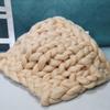 50x50cm Knitted Coarse Woolen Blanket Winter Handmade Knitting Soft Warm Thick Yarn Knitted Blanket Home Bed Sofa Blanket Decor