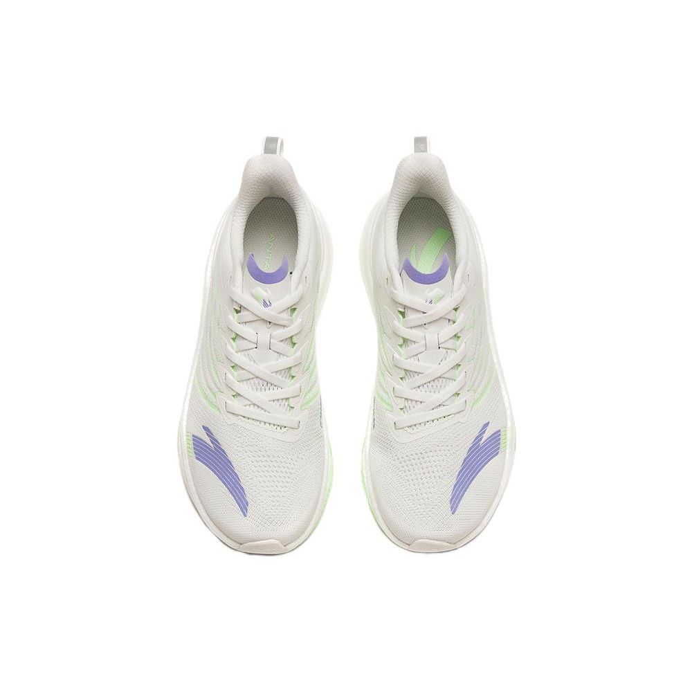 Anta Mach 3.0 Professional Racing Shock Absorption Wear Resistant Lightweight Low Top Running Shoes Women sneaker White Purple Green 122325583-2