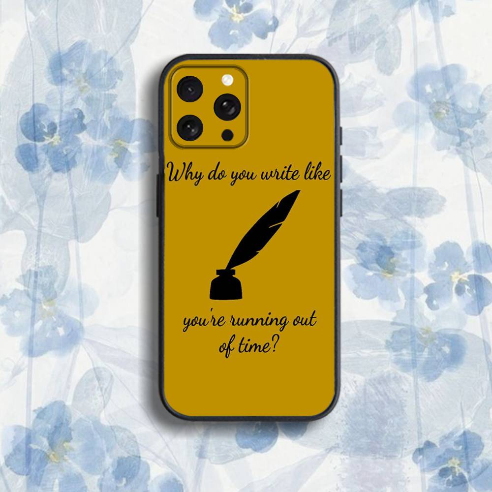 Hamilton Musical Lyrics Phone Case For iPhone 17,16,15,14,13,12,Pro,Max,Plus,E,SE4,Air,Mini Black Soft Box