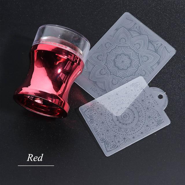 3 шт/набор силиконовых маникюрных штампов красный