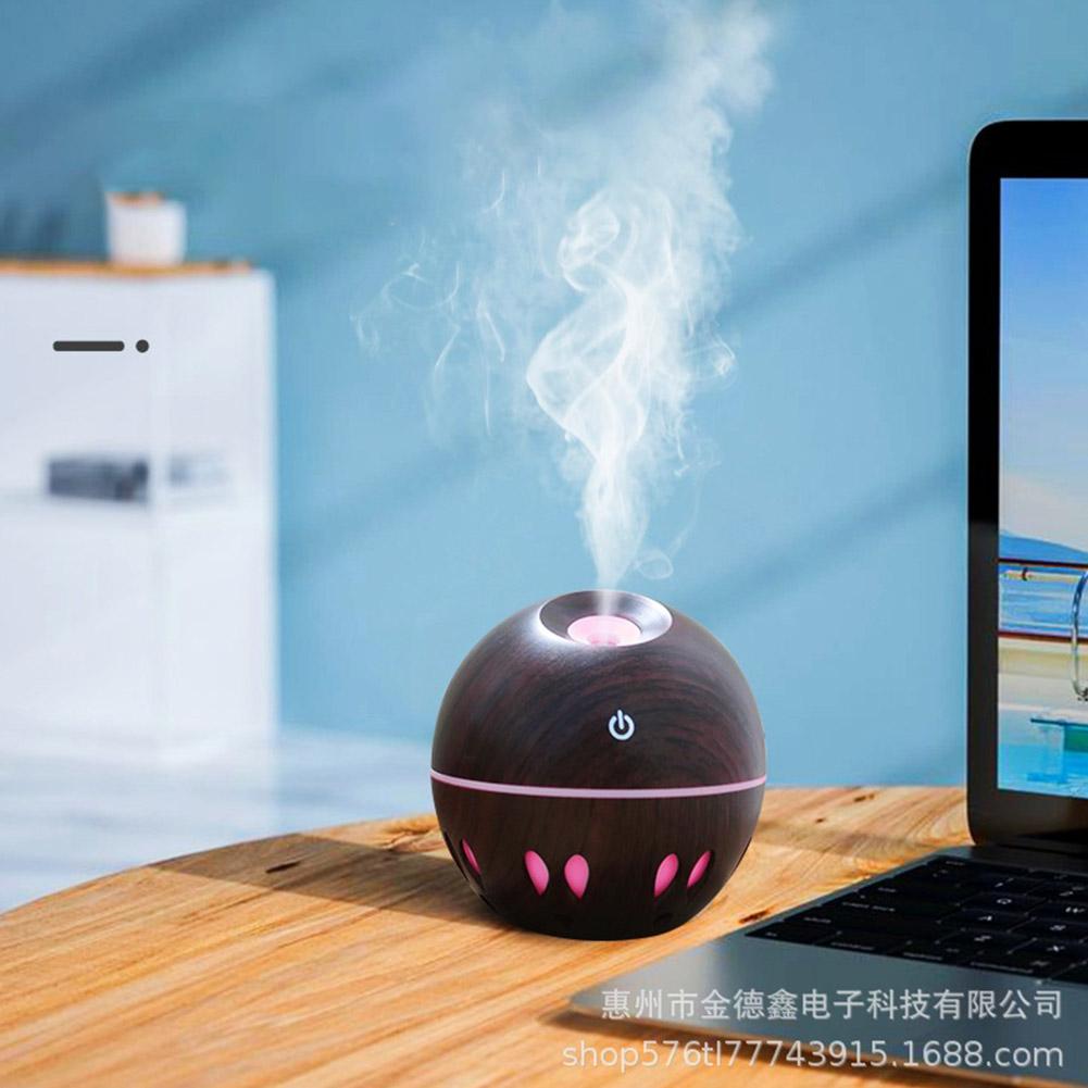 

Portable Air Humidifer Aroma Essential Oil Diffuser USB Mist Maker Aromatherapy Humidifiers for Home Dark Wood Grain