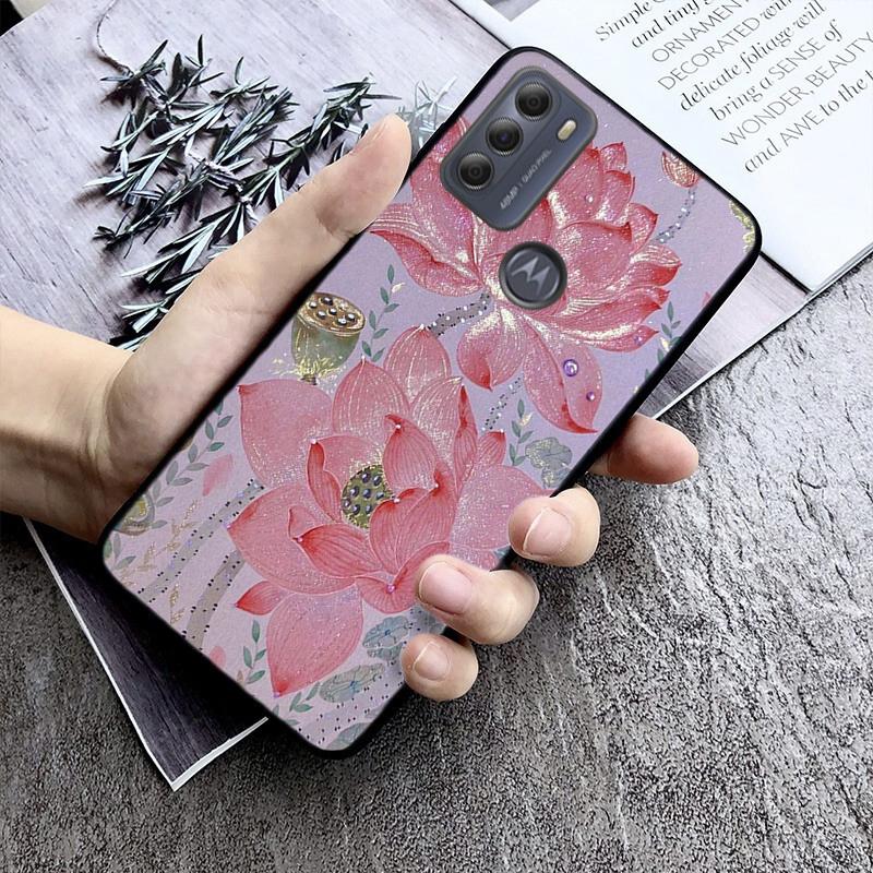 Phone Case For Moto G86 G85 G75 G15 G05 G56 G72 G53 G54 G84 G60 G31 G32 G24 G 5G G Play Lotus Flower