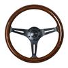 Classic wood steering wheel with black spokes N35WB