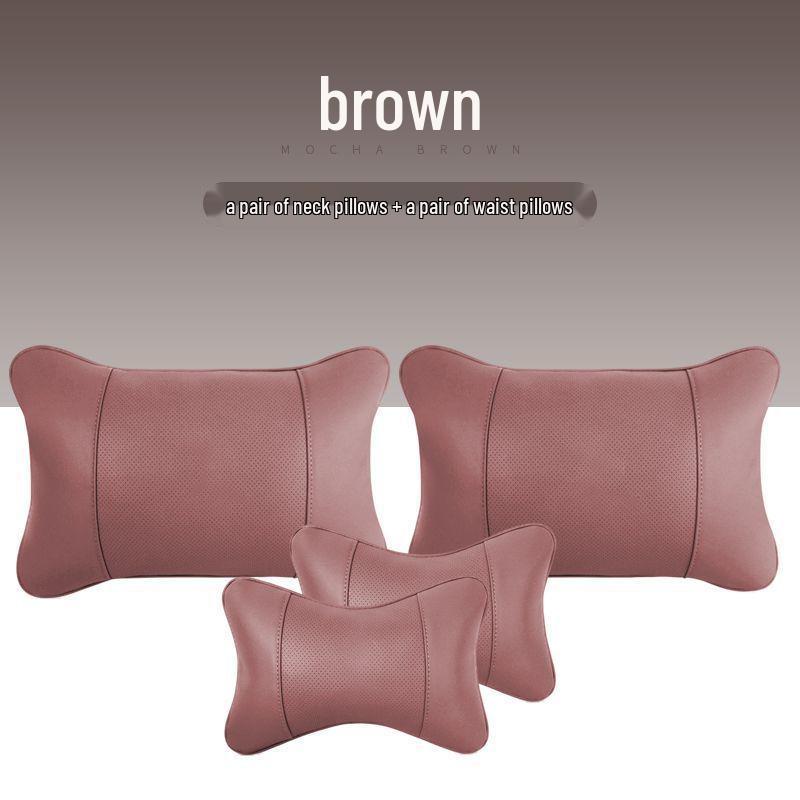 Zestaw poduszki pod kark na zagłówek samochodowy i poduszki lędźwiowej