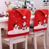 1pc-Christmas Snowman Hat Chair Back Cover Xmas Chair Decoration Home Handmade