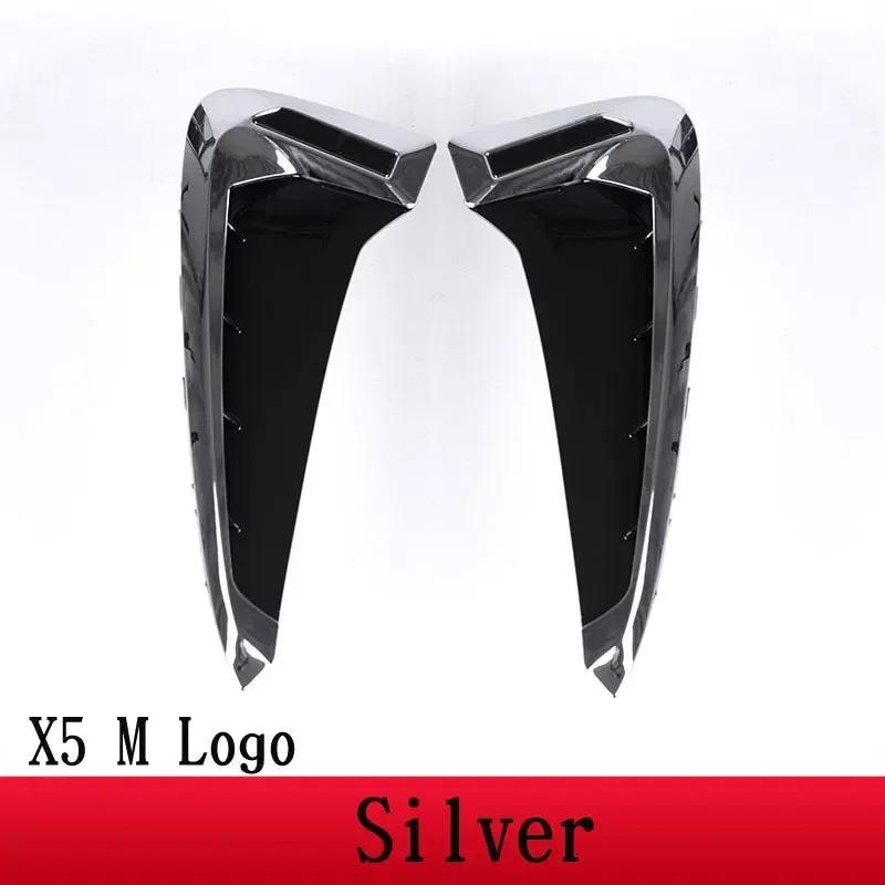 Für BMW X5 F15 X5M F85 2014-2018 Xdrive M ABS Silber/Schwarz Auto Haifischflosse Seitenkotflügel Lüftungsschlitz Aufkleber Auto Zubehör