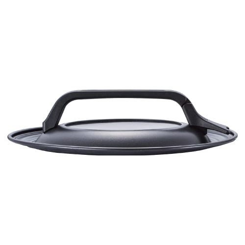 Bestco Frying Pan Glass Lid with Stand, M, Fits 24cm, 26cm, and 28cm Pans, ND-8322, Black