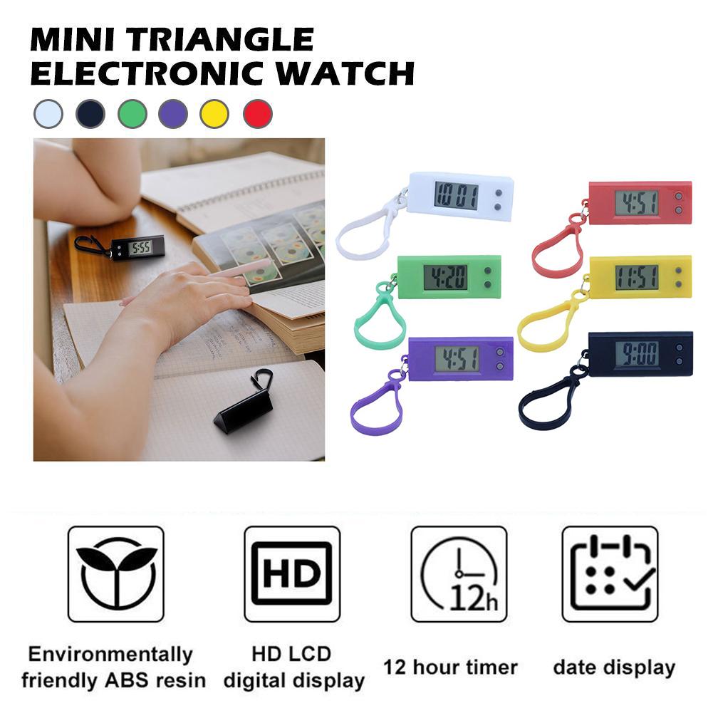 Silent Luminous ABS Digital Electronic Clock Student Exam Study Watch Digital Table Time Display Hanging Keychain Desk Clock