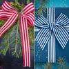 9.8 Yards Christmas Striped Ribbon Ribbon Candy Roll Garland Gift Wrapping Wreaths Bows Gift Box Packaging Holiday Decoration
