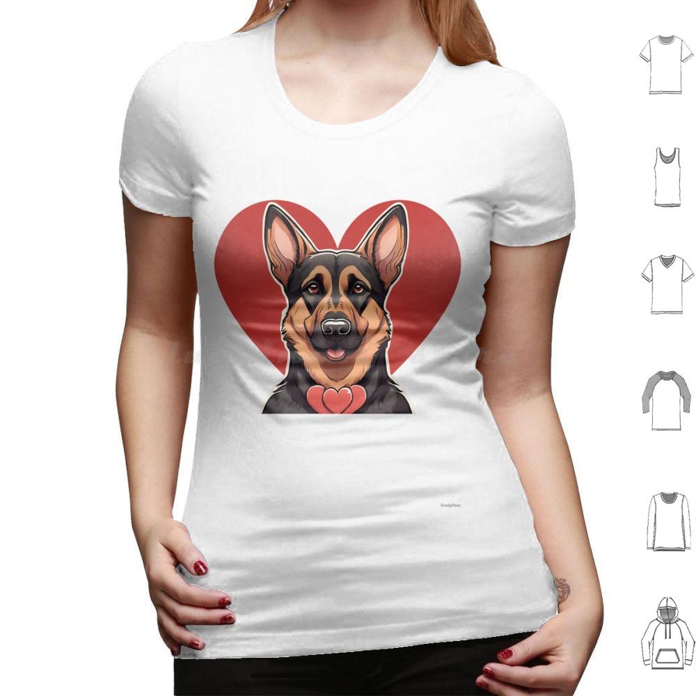 Cute Valentine German Shepherd Dog T Shirt Men Women Kids   Valentine Valentine Dog German Shepherd Cute Dog Dog In Heart