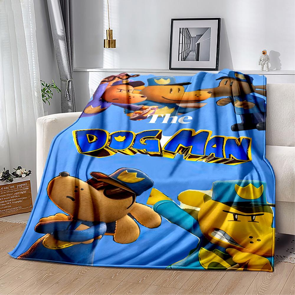 Dog Man Theme Blankets are suitable for living rooms,making them an ideal choice for outdoor travel and gifts.