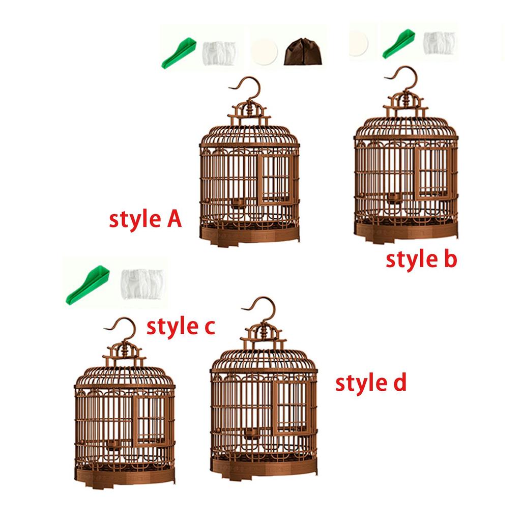 Gabbia per Uccelli Vintage Gabbia per Pappagalli Set Gabbia per Uccelli con Accessori Nido Forniture per Animali Domestici Gabbia per Cocorite Conuri Uccelli Piccoli Fringuelli