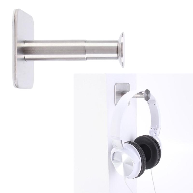 Steel Headphone Hook Adhesive Mount Kit for Secure Srong Storage On Wall Desks In Home or Office Setting