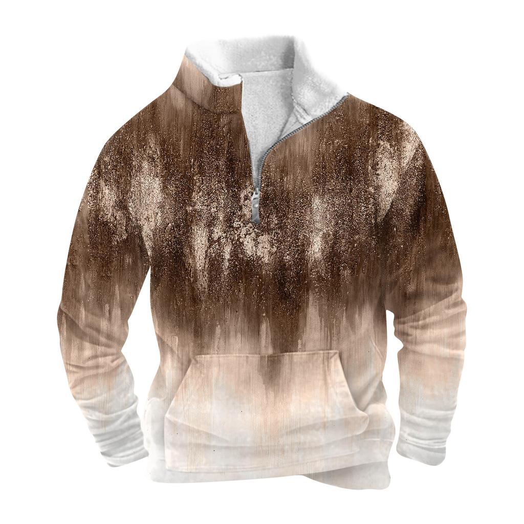 Spring And Autumn Men's Standing Collar Sweatshirt Is Outdoor Casual Sweaters Tops