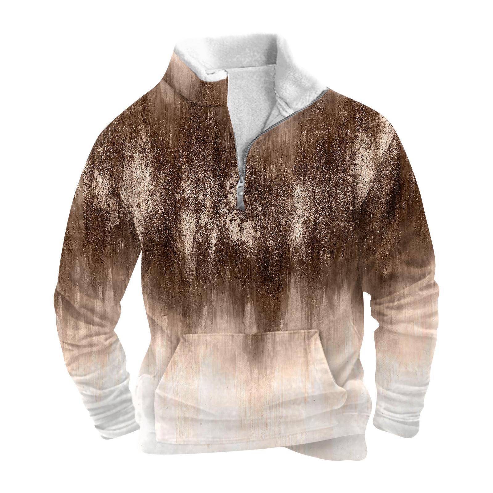 

Весняно-осінній чоловічий світшот зі стоячим коміром - це повсякденні светри на відкритому повітрі, топи XXL