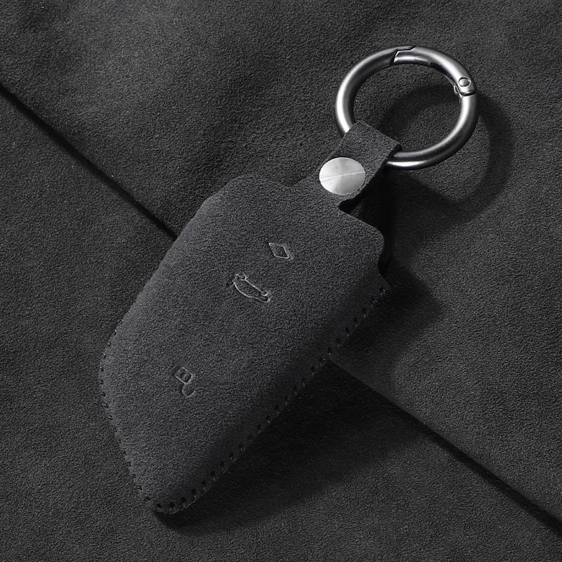 Suede Car Key Case Cover for BMW X1 X3 X4 X5 F15 X6 F16 G30 7Series G11 F48 F39 520 525 G20 118i 218i 320i Made of Accessories
