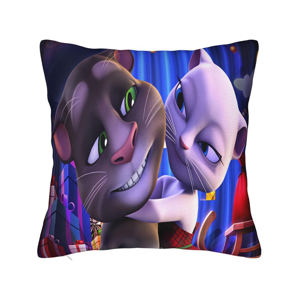 Game T-Talking T-Tom And F-Friends Pillow Cover Comfy Cushion Cover Morden Pillow Case For Sofa Couch Bed Living Room